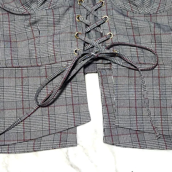 NWT Anthropologie Plaid Corset Top - Women's Size Large - Picture 4 of 9